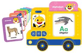 Brinquedo eletrônico de aprendizagem Pinkfong Baby Shark Flash Card Bus 1-3