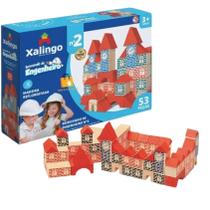 Brinquedo em madeira blocos Brincando de Engenheiro Nº2 53 peças - Xalingo