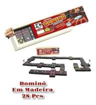 Brinquedo Em Madeira Dominó Pingos Coloridos 28 Pc Xalingo
