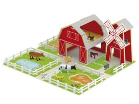 Brinquedo em Madeira Fazendinha Casa e Moinho Junges Brinquedo em Madeira Fazendinha Casa e Moinho Junges