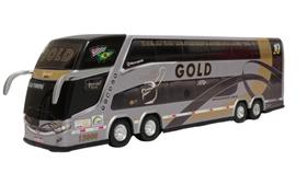 Brinquedo Em Miniatura Ônibus Gold 2 Andares