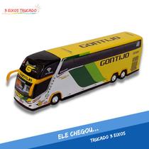 Brinquedo em Ônibus Gontijo Premium LD Trucado 3 eixos - Marcopolo G7 DD - G8 - mini - Miniatura - Min