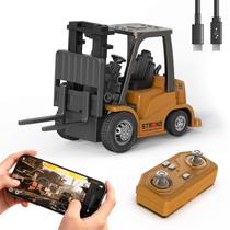 Brinquedo Empilhadeira RC cxjoigxi 1/64 Controle Remoto e por App