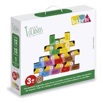Brinquedo Empilhar Educativo Colorido Torre Tucanos Infantil