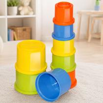 Brinquedo Empilhar Pote Colorido Bebe Interativo Jogo Copo Brinquedo Empilhar Pote Colorido Bebe Interativo Jogo Copo