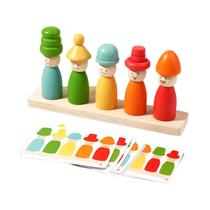 Brinquedo Empilhável De Emoções Em Madeira Colorida Para Coordenação Motora E Reconhecimento De Brinquedo Empilhável De Emoções Em Madeira Colorida Para Coordenação Motora E Reconhecimento De