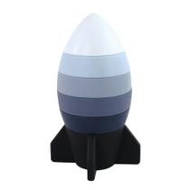 Brinquedo Empilhável de Silicone Hudson Baby - Design Foguete