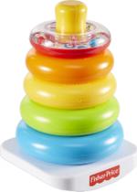 Brinquedo empilhável Fisher-Price Rock-A-Stack com 5 anéis coloridos