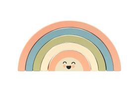 Brinquedo empilhável Rainbow Pearhead Wooden para bebês de 1 ano ou mais