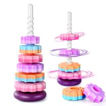 Brinquedo empilhável SIMPLEFINE Spinning Stacker para crianças de 1 a 3 anos