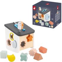 Brinquedo Encaixa Formas Casa do Passarinho Educativo Infantil em Madeira Sweet Cocoon