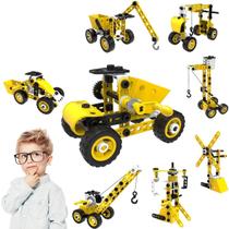 Brinquedo Encaixe Bloco De Montar 100 Peças 10 em 1 Educativo Criativo Engenharia Construção Ferramenta - Brastoy