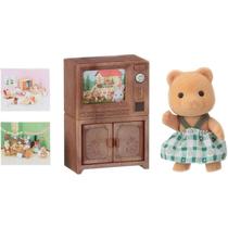 Brinquedo Epoch Sylvanian Families Bear Sister With Tv Conjunto 5143 3 Peça