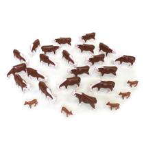Brinquedo ERTL Herefords Cows and Calves, escala 1/64, pacote com 25 Brinquedo ERTL Herefords Cows and Calves, escala 1/64, pacote com 25