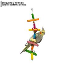 Brinquedo Escada Pedra de Cálcio Castanha Do Para - Calopsita, Papagaio, Passaros Diversos