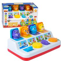 Brinquedo Esconde Bichinhos Pop Up Sensorial Luzes E Música