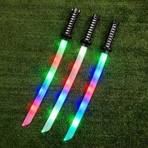 Brinquedo Espada Ninja Katana Luminosa Grande Samurai Ideal para Cosplay com Luz e Som Interativo Fã de Cultura Japonesa Colecionável ou Decorativo