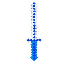 Brinquedo Espada Pixel Minecraft 58Cm Diamante Som E Luz À