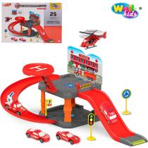 Brinquedo Estacionamento/Garagem Bombeiro Com Carro + Acessórios 25 Peças - Wellkids Brinquedo Estacionamento/Garagem Bombeiro Com Carro + Acessórios 25 Peças - Wellkids