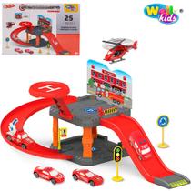 Brinquedo Estacionamento/Garagem Bombeiro Com Carro + Acessórios 25 Peças - Wellkids