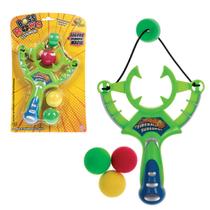 Brinquedo Estilingue Lança Bola Soft Com 03 Bolas Plástico - Art Brink
