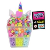 Brinquedo Estojo de Unicornio com Miçangas Coloridas para Criar Pulseiras e Colares - Toyng