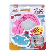 Brinquedo EVA Hora Do Banho Sereia/ Espelho - 3 Peças - BRW