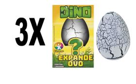 Brinquedo Expande Na Agua Kids Dino Expande Ovo Kit com 3 Brinquedo Expande Na Agua Kids Dino Expande Ovo Kit com 3