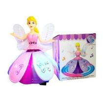 Brinquedo fada princesa giratória com luzes musical - TOYS