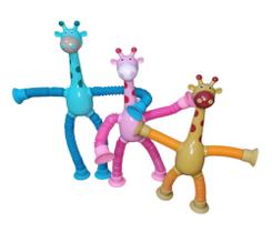 Brinquedo Família Girafa Estica Puxa e Gruda Pop It Led Anti Estresse 3 Unidades Brinquedo Família Girafa Estica Puxa e Gruda Pop It Led Anti Estresse 3 Unidades