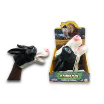 Brinquedo Fantoche Vaca Para Mão Reino Dos Animais Infantil - Toyng