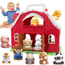 Brinquedo Farm Animal Big Barn AuroTops para 1-3 anos com fazendeiro