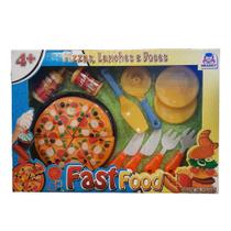 Brinquedo Fast Food Infantil Pizza Lanches Doce 9007 Braskit