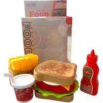 Brinquedo Fast Food Lanche e Hamburguer Modelo:Kit Lanche Brinquedo Fast Food Lanche e Hamburguer Modelo:Kit Lanche