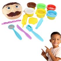 Brinquedo Faz de Conta Dentista Kit Com Massinhas e com 14 Peças