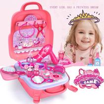 Brinquedo Faz De Conta Kit Maleta Acessórios Salão De Beleza Infantil Com 21 Peças ENVIO RÁPIDO!! - Fun gmae