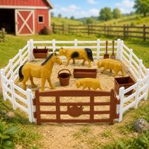Brinquedo Fazenda Farmer Boi Cerca Cavalo Campo Acessorios Brinquedo Fazenda Farmer Boi Cerca Cavalo Campo Acessorios