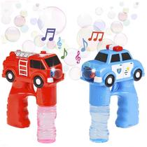 Brinquedo Fazer Bolha de Sabão Colorido Musical e Led