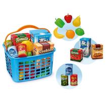 Brinquedo Feirinha Cestinha Infantil com Alimentos Variados