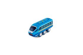 Brinquedo ferroviário infantil Train Hape com motor de controle remoto azul