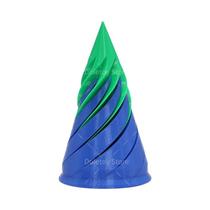 Brinquedo Fidget Cone Espiral 3D Impresso - Mini Vortex com Efeito de Ilusão de Pirâmide