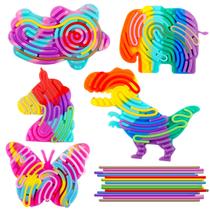 Brinquedo Fidget de silicone de dupla face com placa de atividades sensoriais Brinquedo Fidget de silicone de dupla face com placa de atividades sensoriais