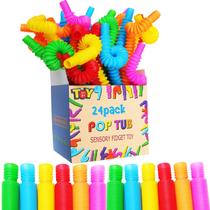 Brinquedo Fidget Pop Tubes PenVinoo - 24 Unidades para Crianças e Adultos