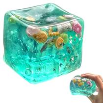 Brinquedo Fidget Solis Convene Cubo de Gelo com Conchas Marinhas Reais