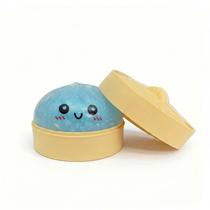 Brinquedo Fidget Squishy Antiestresse Stantam em Formato de Dumpling Azul