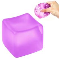 Brinquedo Fidget Squishy Cubo de Gelo Roxo 5,5 cm de Retorno Lento Brinquedo Fidget Squishy Cubo de Gelo Roxo 5,5 cm de Retorno Lento