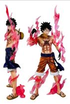 Brinquedo Figura de Ação One Piece, Personagem com Efeitos de Chama