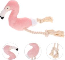 Brinquedo flamingo de corda para cachorro