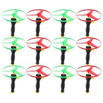 Brinquedo Flying Disc para crianças Pull String, 12 peças de cor aleatória