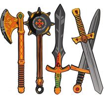 Brinquedo Foam Swords Weapons para meninos pacote com 5 unidades Foam Sword Axe Hammer de 17 polegadas Presente Kids Ninja Toy para meninos e meninas Brinquedo Foam Swords Weapons para meninos pacote com 5 unidades Foam Sword Axe Hammer de 17 polegadas Presente Kids Ninja Toy para meninos e meninas